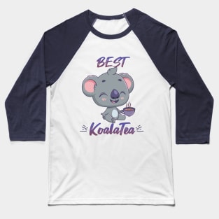 Kawaii KoalaTea pun design Baseball T-Shirt